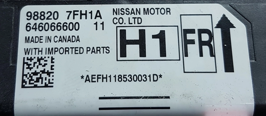98820-7FH1A 988207FH1A 646066600 NISSAN ROGUE XC2336B-40 CRASH+CLEAR SRS.rar